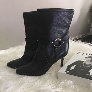 Jimmy Choo black leather boot sz 36